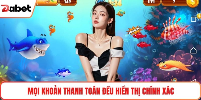 Mọi khoản thanh toán đều hiển thị chính xác