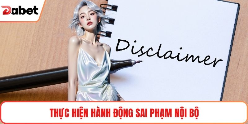 Thực hiện hành động sai phạm nội bộ